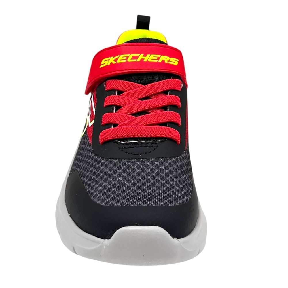 Skechers Squad Youth Boys Slip On Sneakers Size 3 Black/Red/Yellow Lightweight - Picture 6 of 14